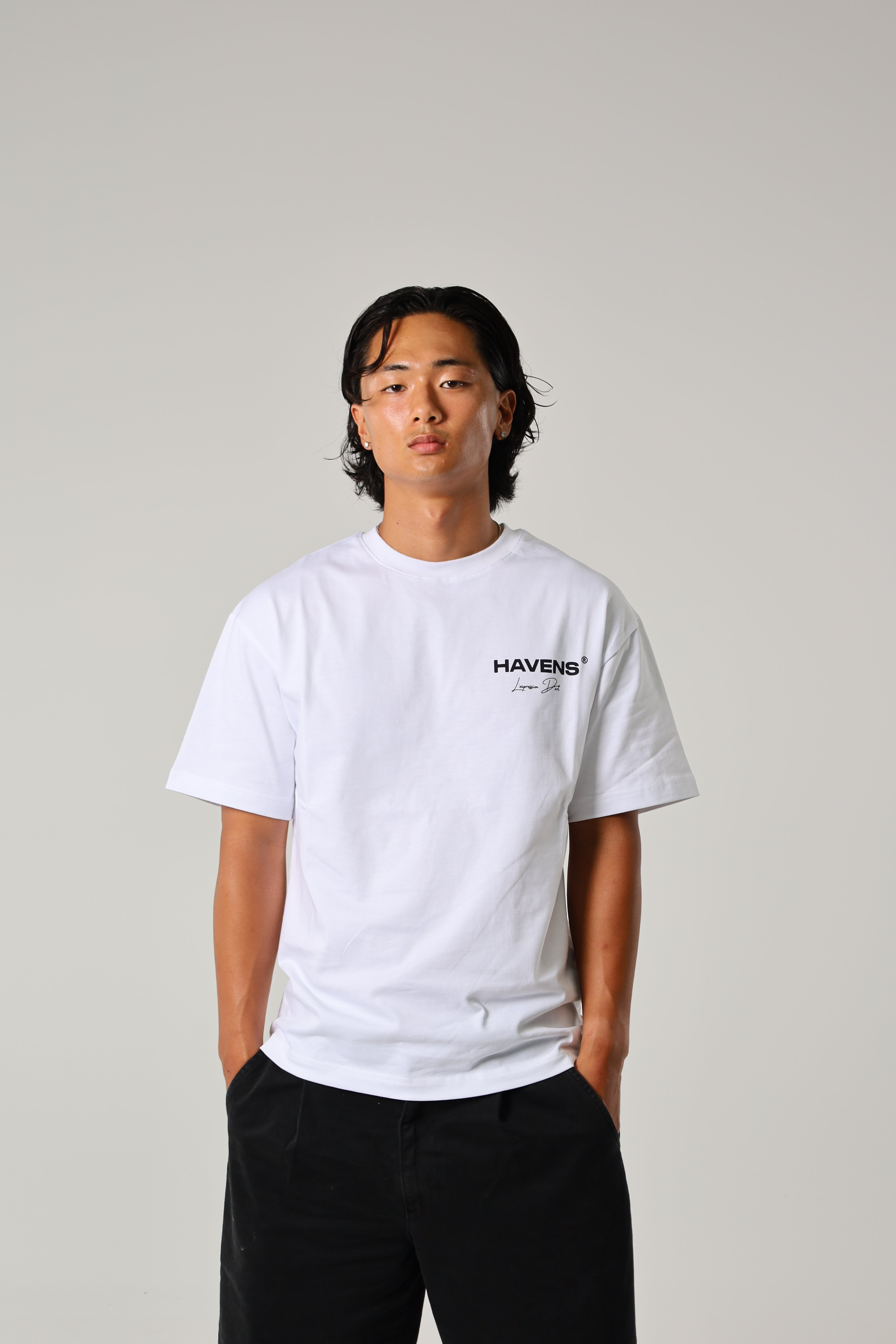 Black/ White Tee