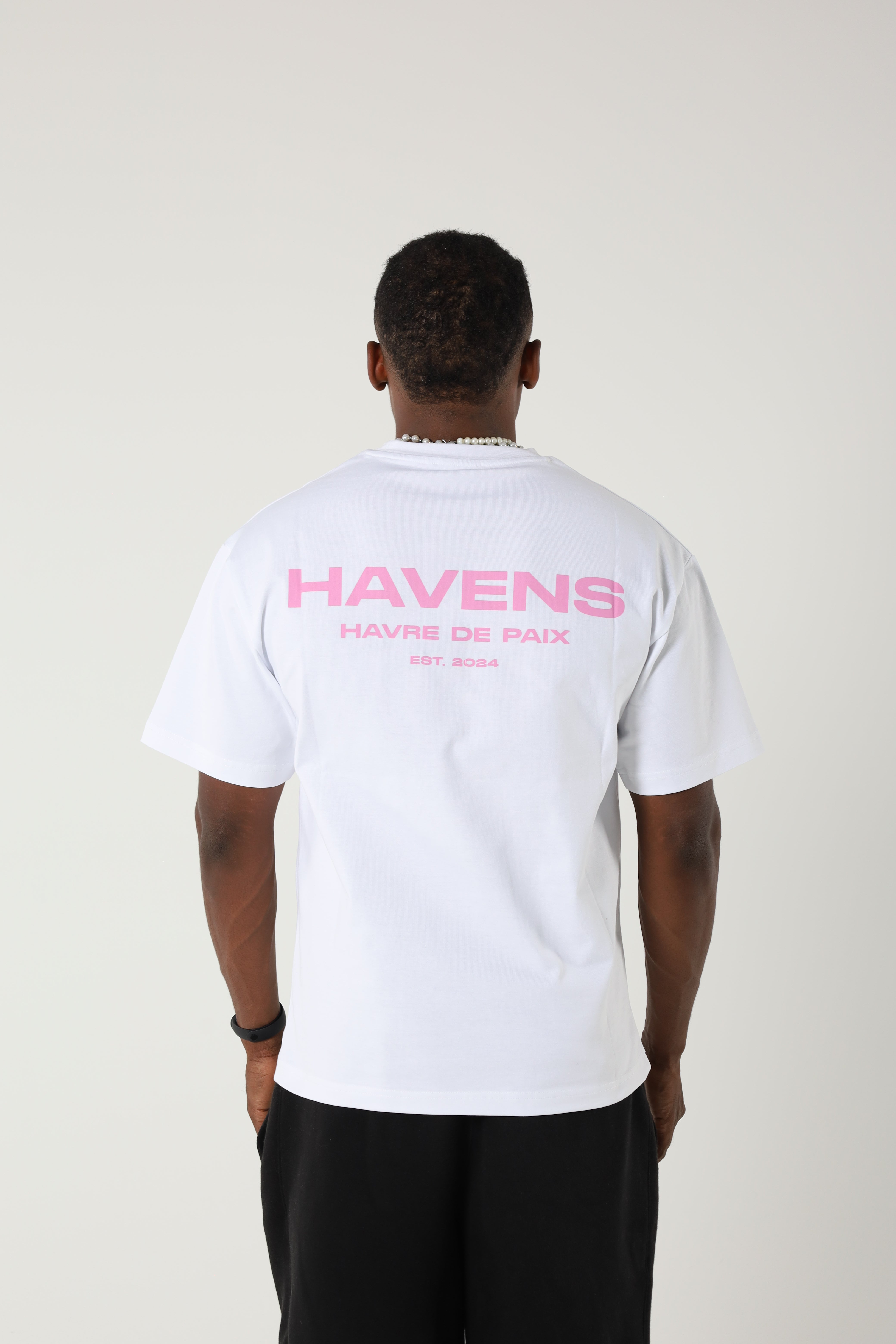 White/ Pink Tee
