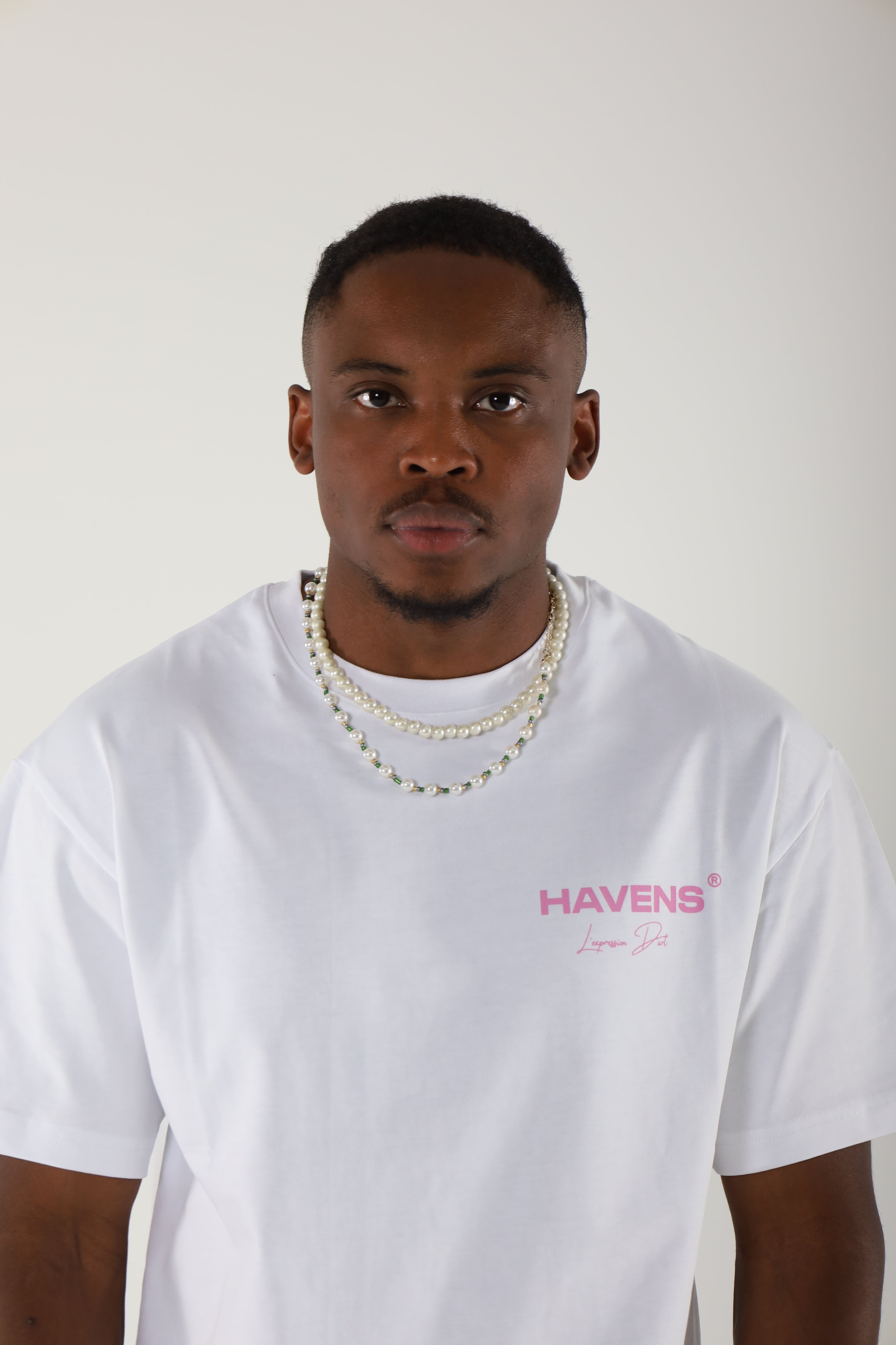 White/ Pink Tee