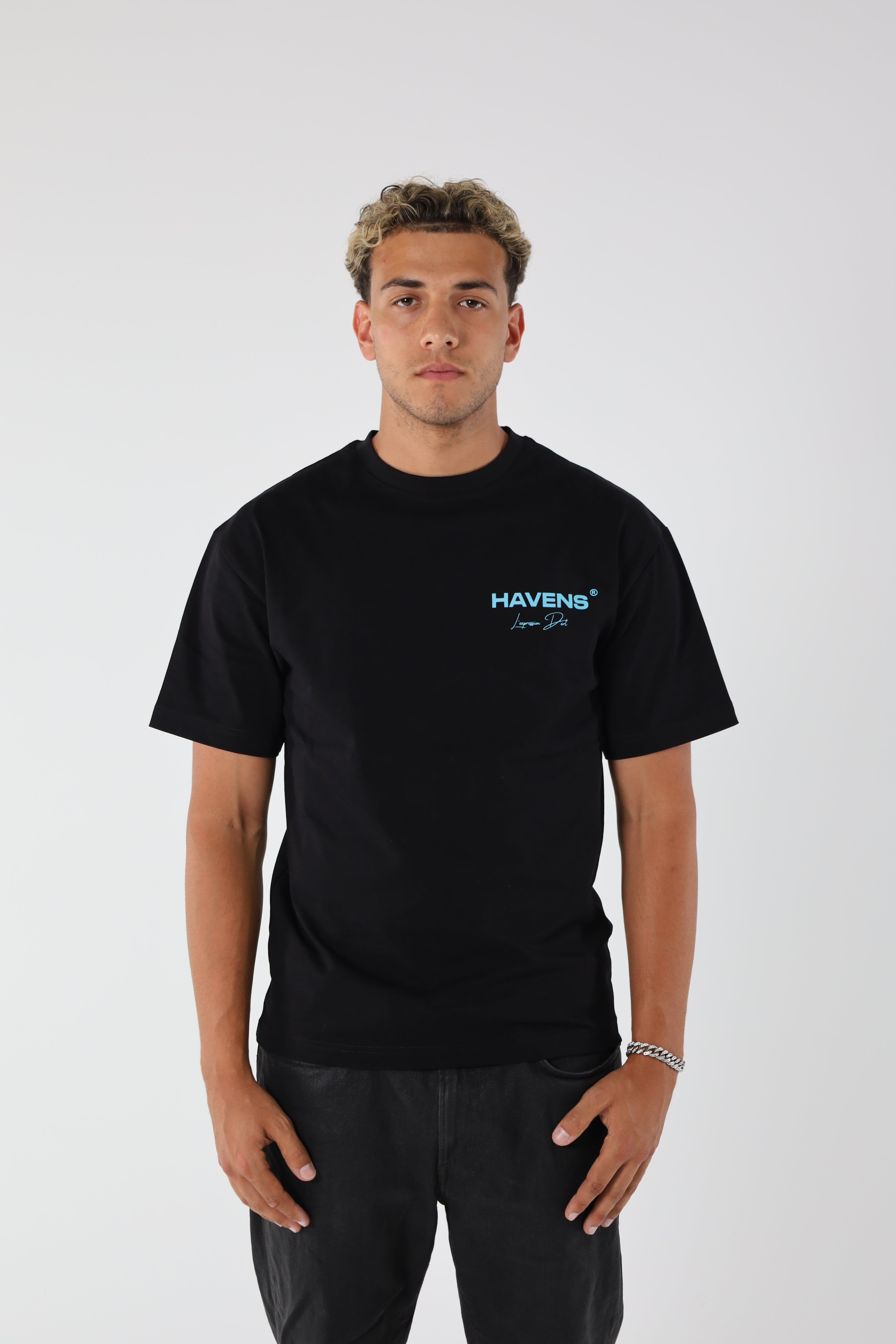 Black/ Baby Blue Tee