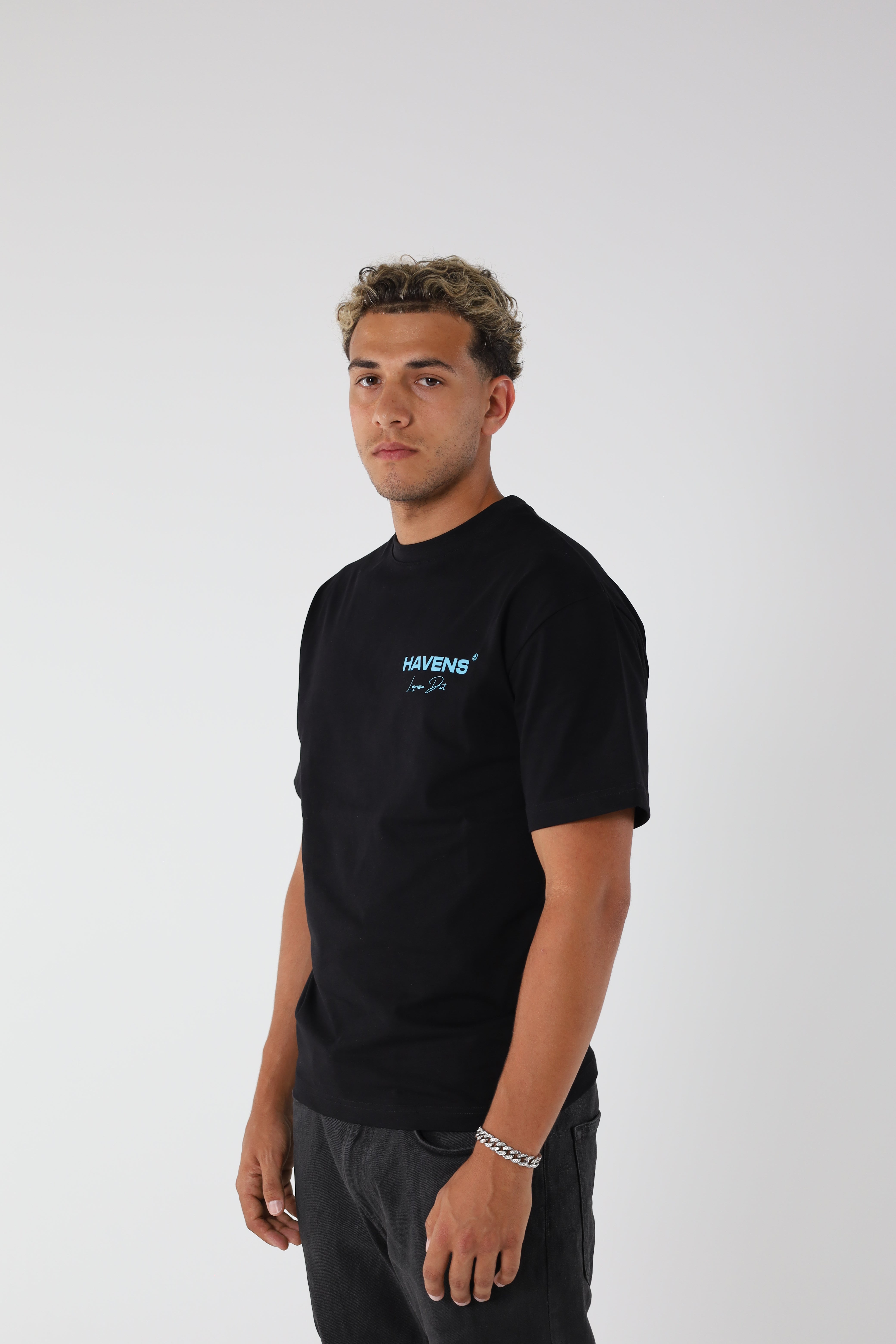 Black/ Baby Blue Tee