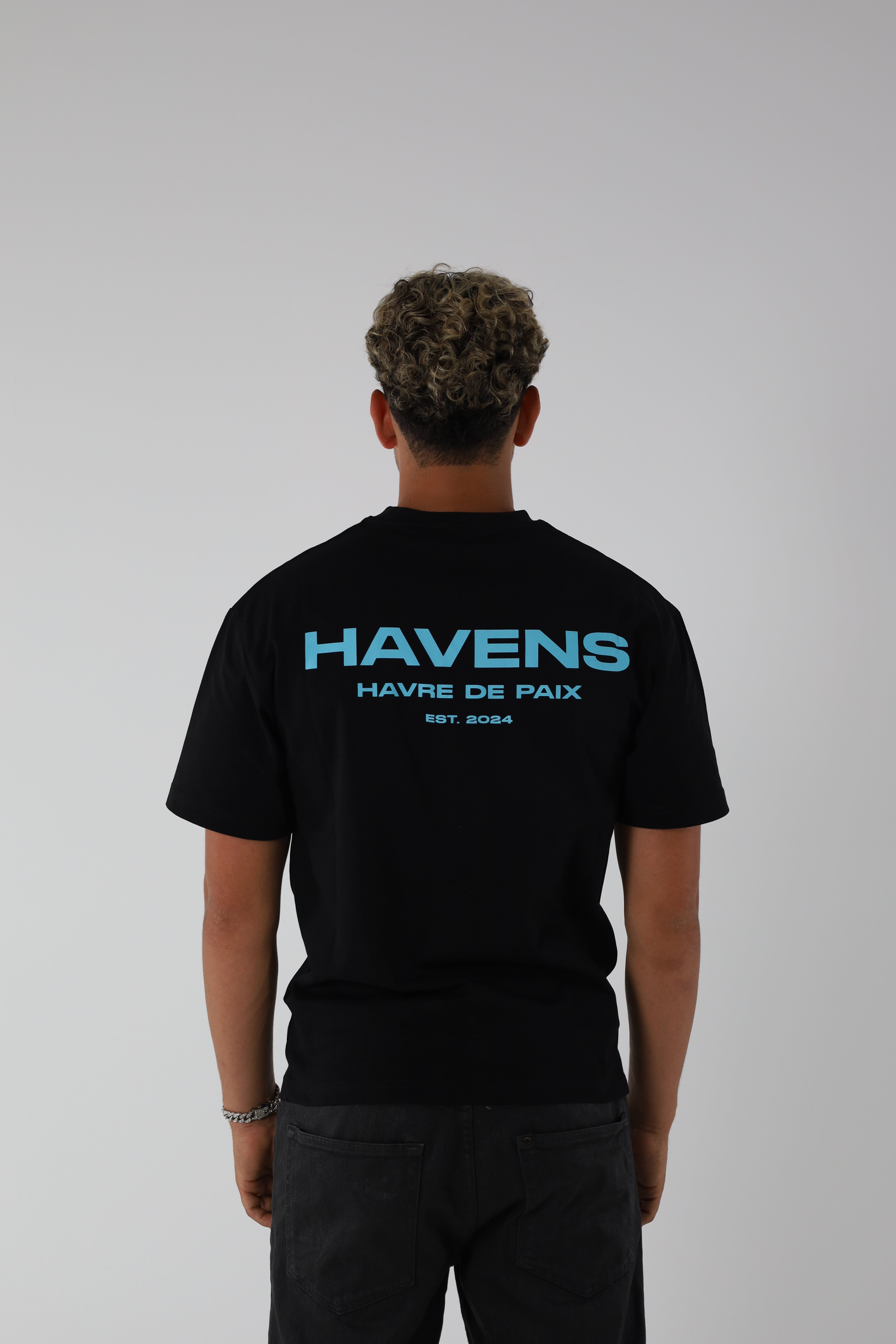 Black/ Baby Blue Tee